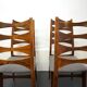 Ensemble de 4 chaises danoises années 60