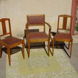 bridge armchair and 2 art deco chairs