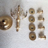 Brass chandelier 4 burners 3 branches