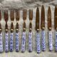Fruit cutlery Meissen blue onion