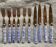 Fruit cutlery Meissen blue onion