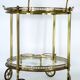 Chariot de bar moderne du milieu du siècle en laiton et verre par Cesare Lacca, Italie, années 1950.