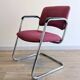 Strafor Steelcase 421 vintage armchair in plum fabric, 1989