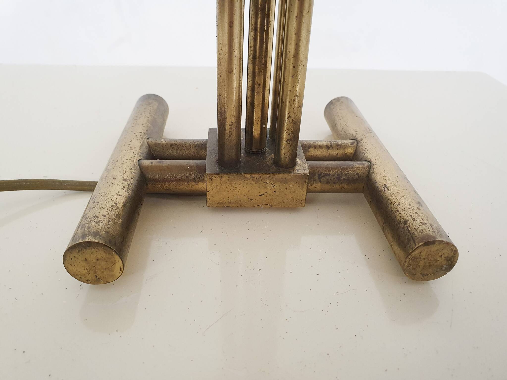 Hollywood regency brass table light, Italy 1950's