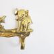 Brass coat rack with animal motif, wall hook children's room, key rack