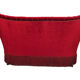 Napoleon III confidant sofa, red velvet trim redone