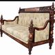 Three-seater canapé made of hand-carved Sheesham wood - Chiniot, Pakistan