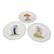 3 octagonal Art Deco plates in Médicis porcelain