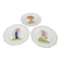 3 octagonal Art Deco plates in Médicis porcelain