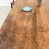 19th century walnut drapery table 2m1