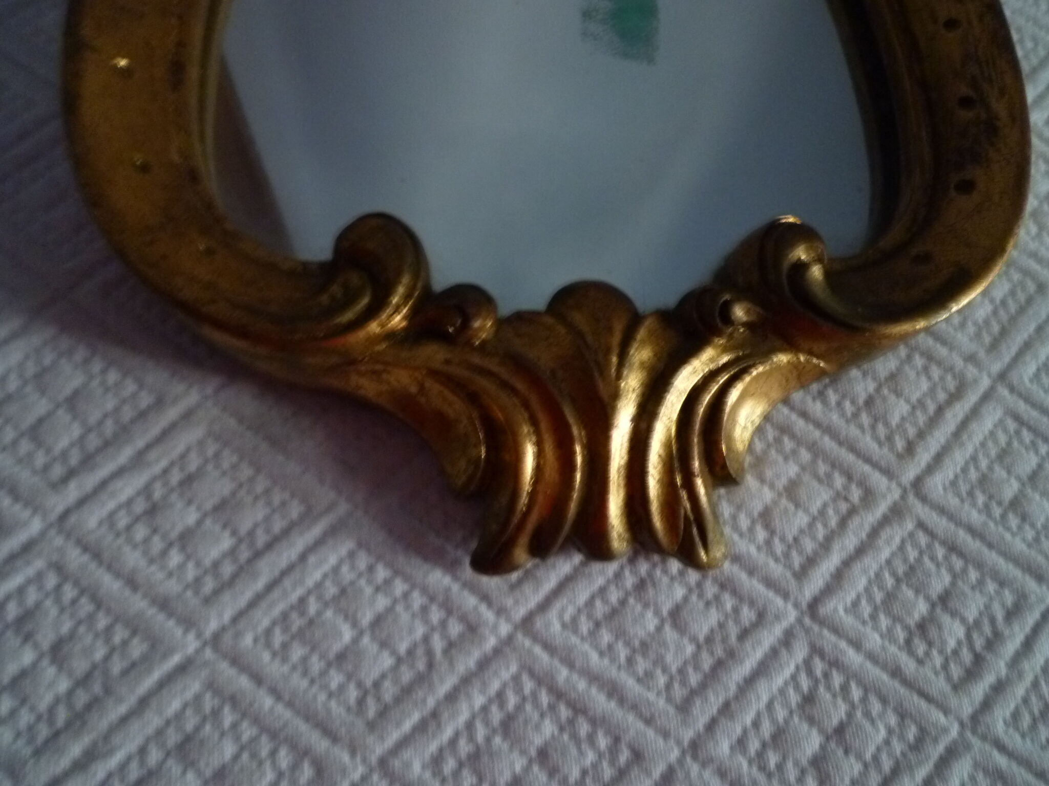Miroir lyre doré