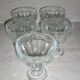 5 moulded glass standing cups for desserts