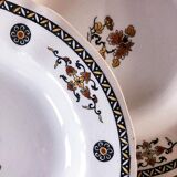 Set of 4 half-hollow Gien plates