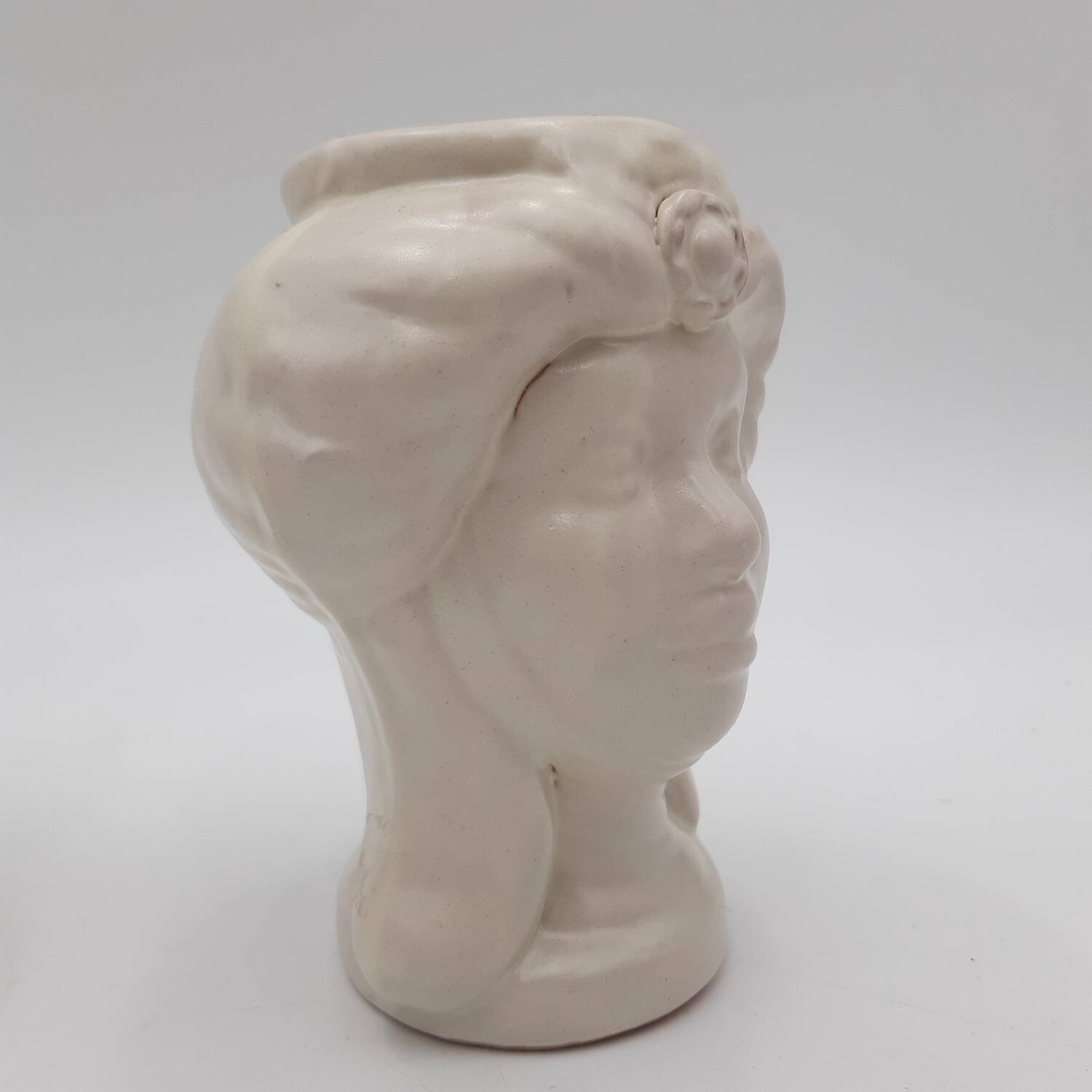 Pair of Caltagirone head vases, Italy