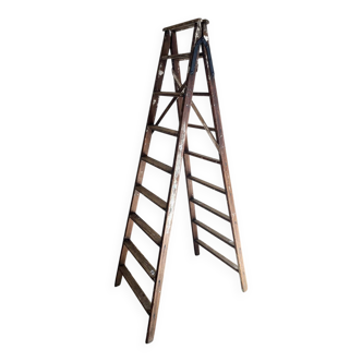 Old wooden painter's stepladder