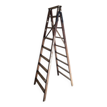 Old wooden painter's stepladder