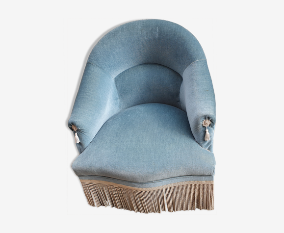 Fauteuil crapaud bleu
