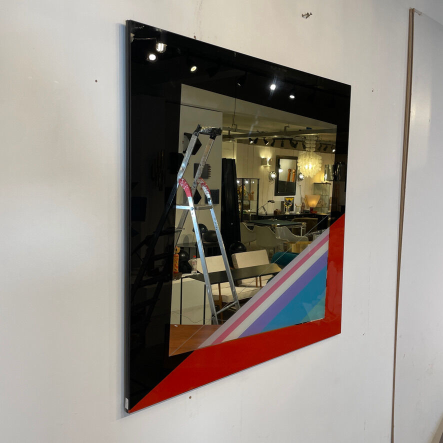Glass mirror by Eugenio Carmi for Acerbis International