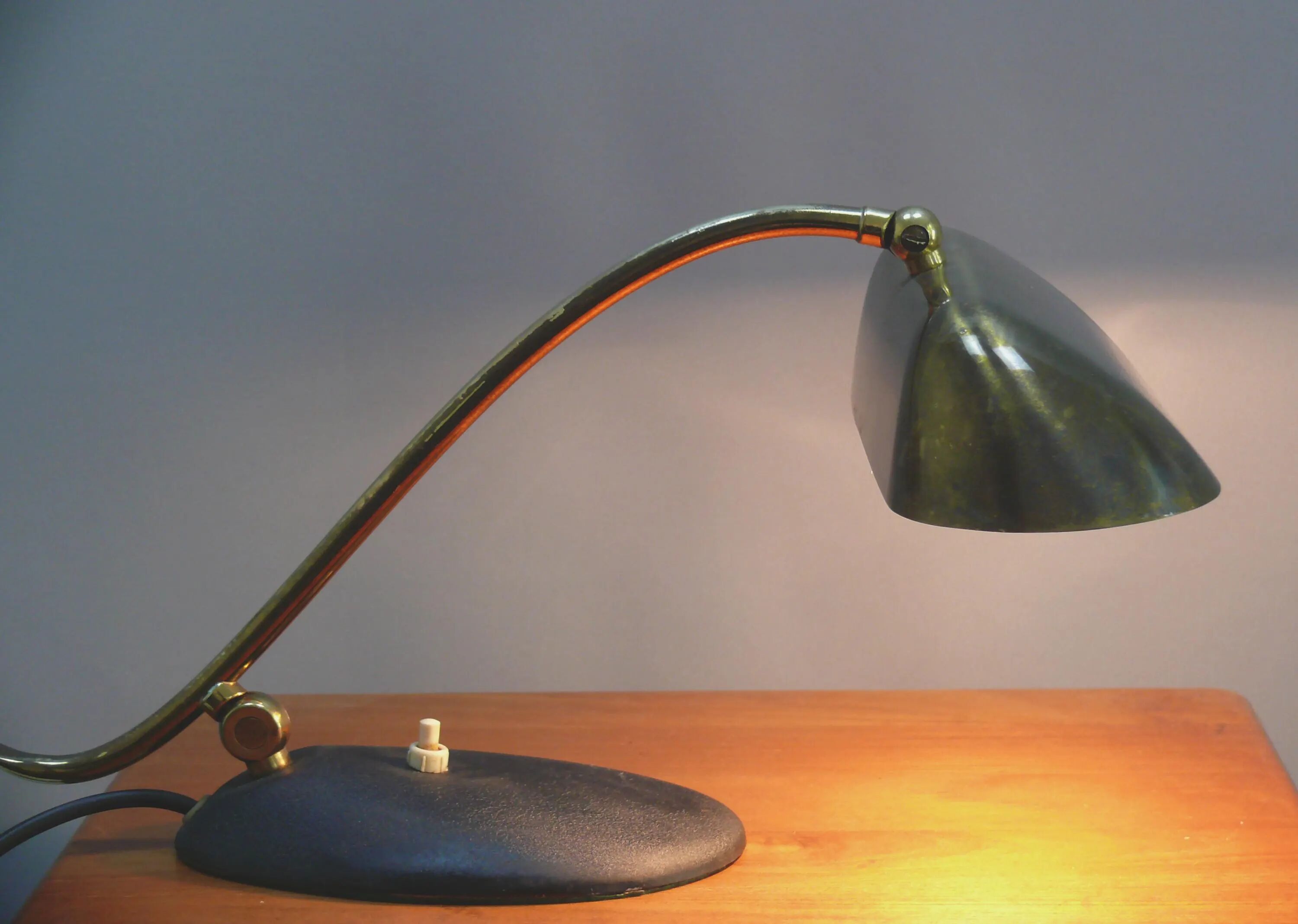 Vintage piano lamp, brass, 1960s, JBS