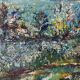 Lakeside landscape signed