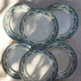 6 flat plates from the Onnaing Faïencerie