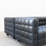 Kubus Sofas, Two Places by Josef Hoffmann for Wittmann, 1980s, Set of 4