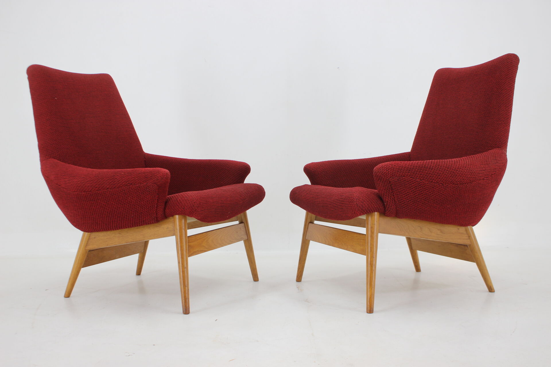 1960s Pair of Miroslav Navratil lounge Chairs, Czechoslovakia