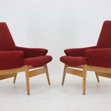 1960s Pair of Miroslav Navratil lounge Chairs, Czechoslovakia
