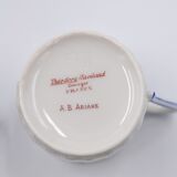 6 cups and saucers porcelain Haviland Limoges barbed-wire décor