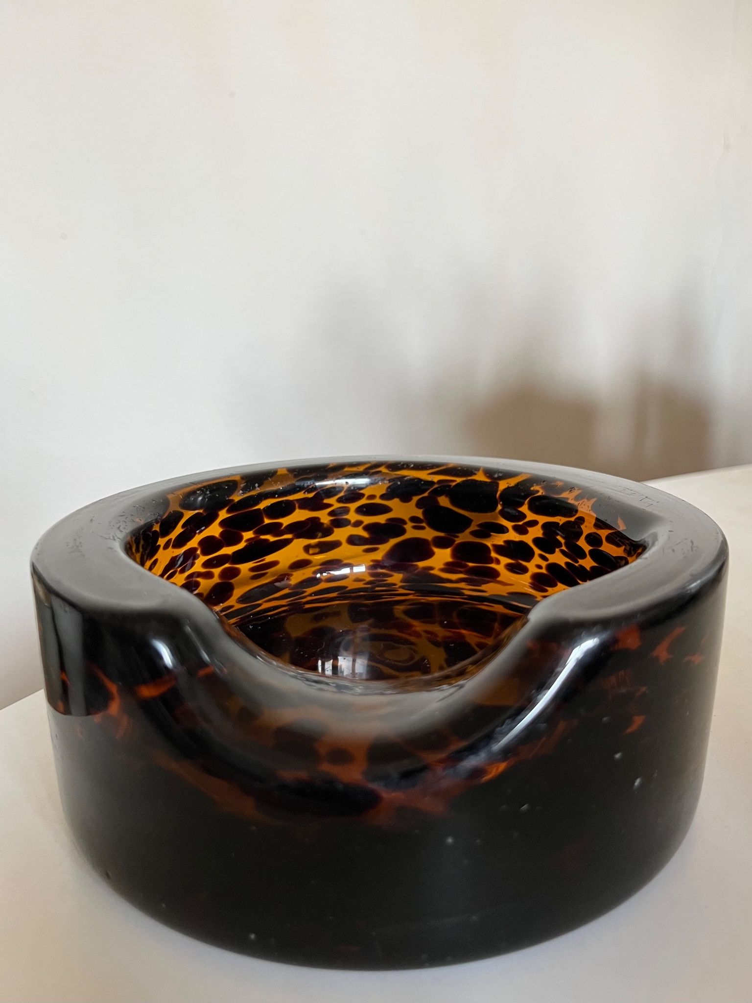 XXL pocket tray Murano 1970 Italian design blown glass