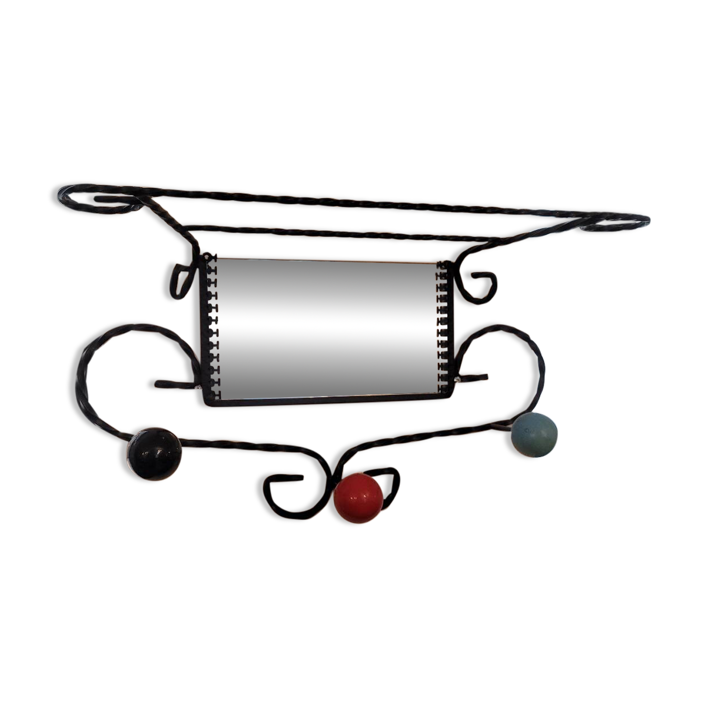 Wrought iron coat rack