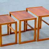 Tables basse gigogne scandinave en teck