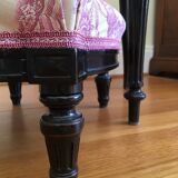 Ensemble chaise et repose pied style Louis XVI