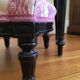 Ensemble chaise et repose pied style Louis XVI