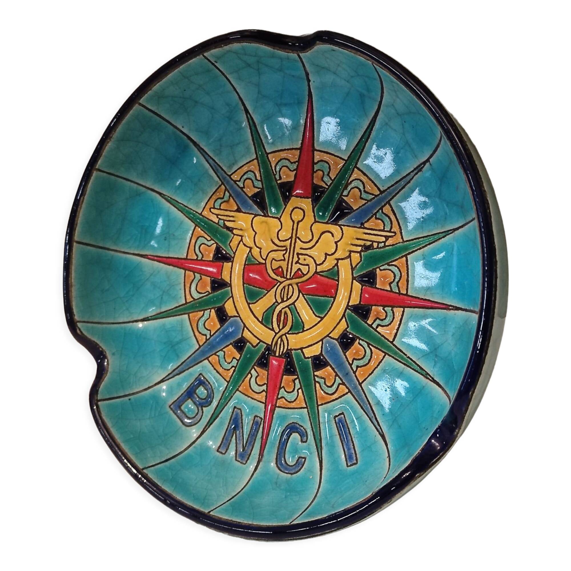 Cup or empty pocket with Epnamels of Longwy advertising