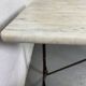 Set of two bistro tables in marble and wrought iron