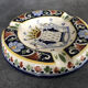Ceramic ashtray painted coat of arms saint malo 14.5 cm