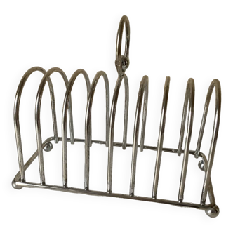 Silver metal toast holder