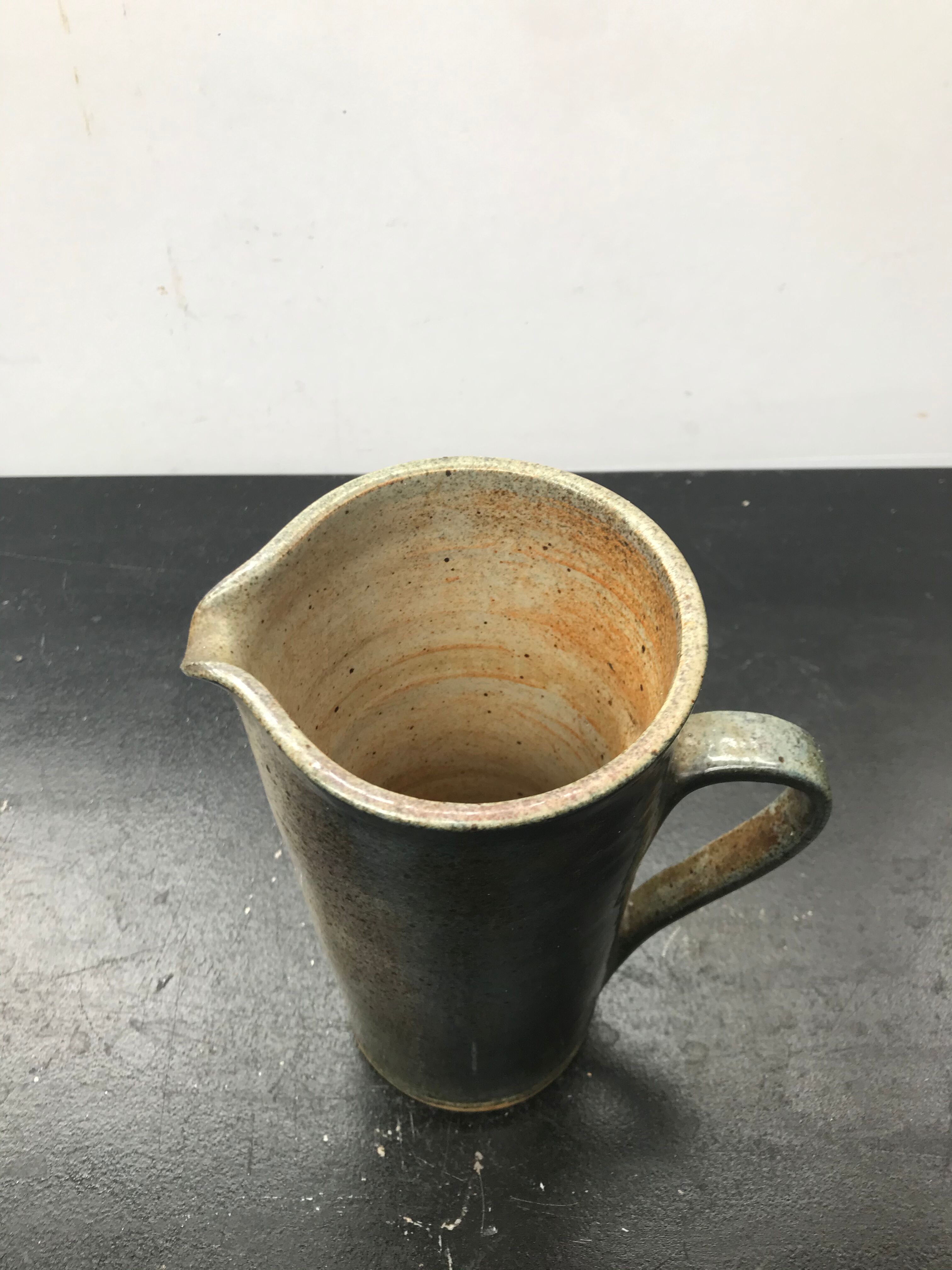 Pitcher blue grey sandstone vintage 70