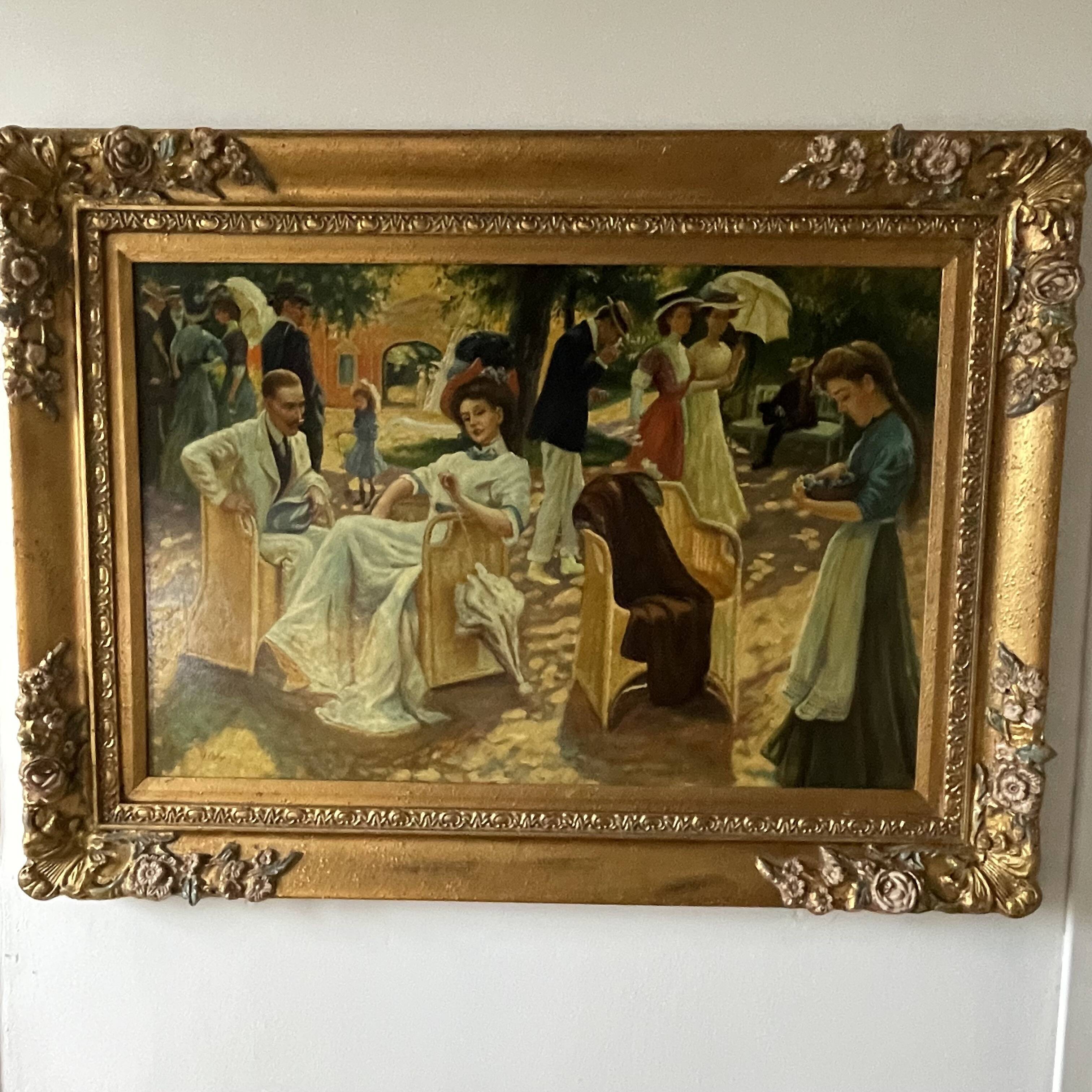 Oil on panel after Oscar Arthur Bluhm 99x73cm