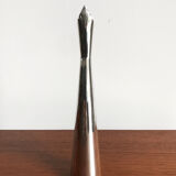 Lino Sabattini for Christofle midcentury vase in silver metal, 1956
