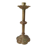 Beautiful vintage neo-Gothic bronze candlestick