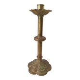 Beautiful vintage neo-Gothic bronze candlestick