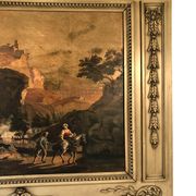Louis XVI style trumeau in 19th century lacquered wood 196x172cm