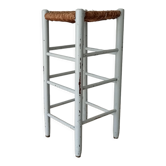 Tabouret ancien haut paillé