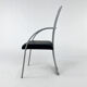 4 chaises postmodernes en acier et cuir, années 1990