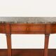 Console half-moon style Directoire/Louis XVI in cherry wood and marble.