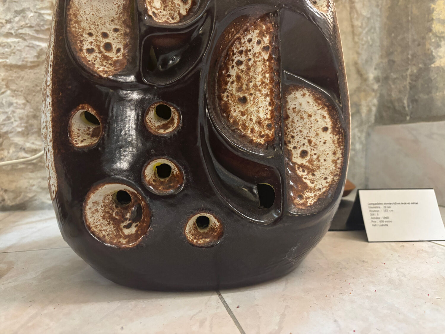 1970s ceramic sun lamp