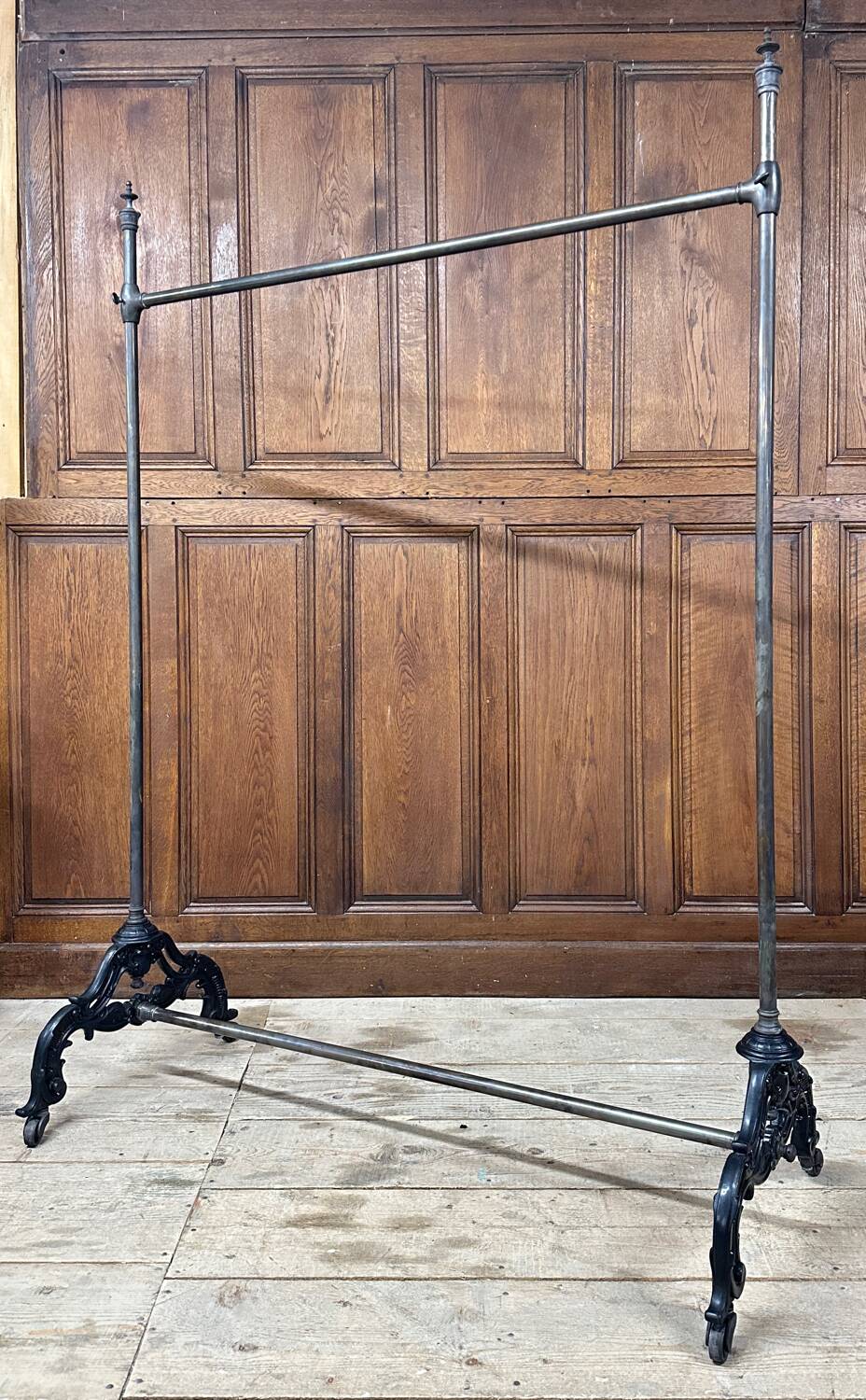 Siegel brand brass clothes rack, circa 1900