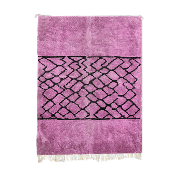 Tapis marocain moderne rose